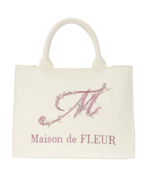 Maison de FLEUR(メゾンドフルール)/フラワーイニシャル刺繍トートバッグ/img11