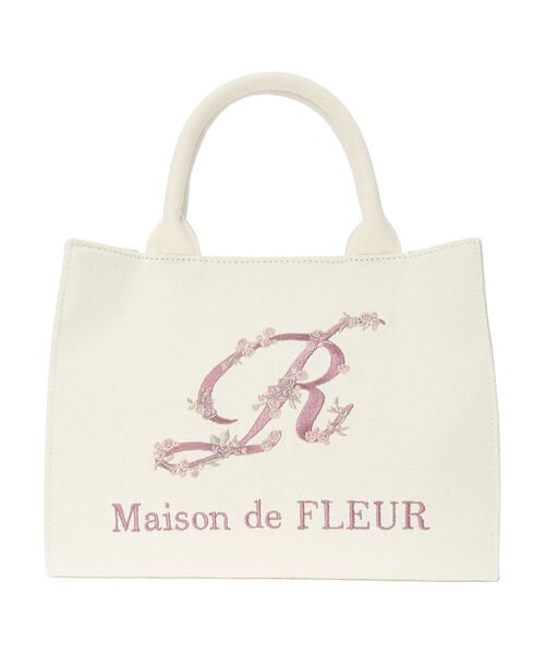 Maison de FLEUR(メゾンドフルール)/フラワーイニシャル刺繍トートバッグ/img12