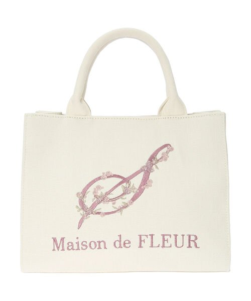 Maison de FLEUR(メゾンドフルール)/フラワーイニシャル刺繍トートバッグ/img13