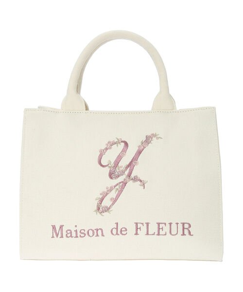 Maison de FLEUR(メゾンドフルール)/フラワーイニシャル刺繍トートバッグ/img14