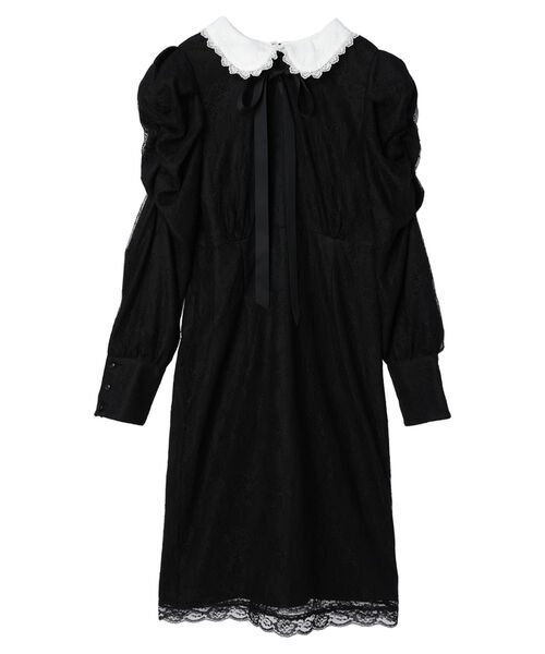 Maison de FLEUR Petite Robe(メゾンドフルール　プチローブ)/リボン襟付きレースワンピース/img30