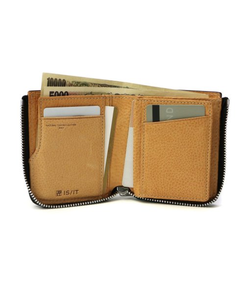 イズイット 財布 IS/IT ヒッチ L字ファスナー二つ折り財布 L字 二つ折り ファスナー 小銭入れ 小さめ コンパクト 本革 レザー メンズ 974613 