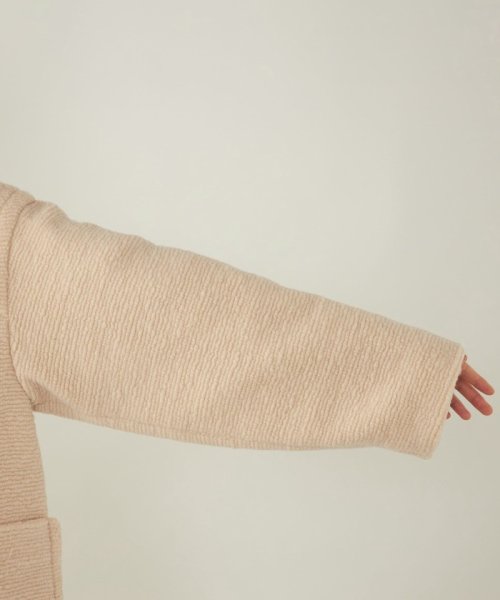 quaranciel: フラッフィー ビッグカラー ロング コート quaranciel フラッフィー ONE SIZE