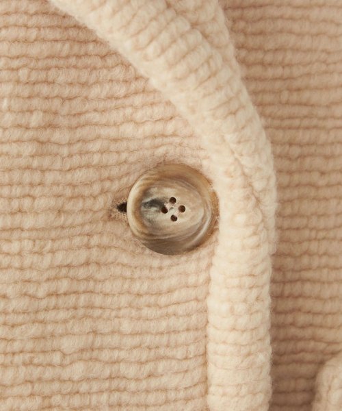 quaranciel: フラッフィー ビッグカラー ロング コート quaranciel フラッフィー ONE SIZE