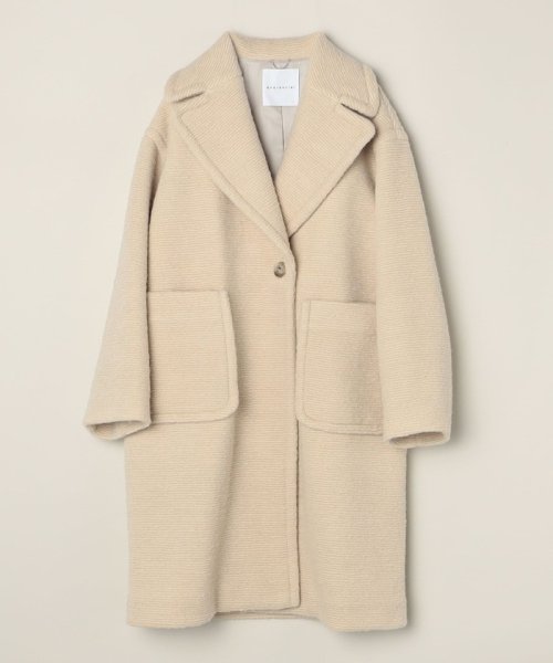 quaranciel: フラッフィー ビッグカラー ロング コート quaranciel フラッフィー ONE SIZE