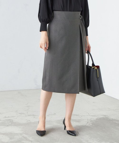 〈手洗い可能〉ガンクラブチェック 無地 ウーリッシュ スカート ◇ 無地 ウーリッシュ ガンクラブチェック 品番