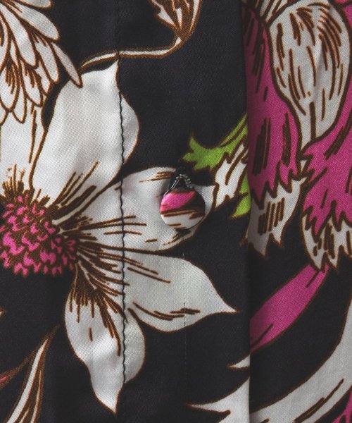 NARA CAMICIE(ナラカミーチェ)/ブラックベースフラワープリント半袖シャツ/img14