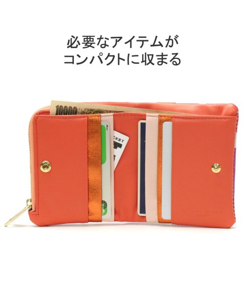 tsumori chisato CARRY(ツモリチサトキャリー)/ツモリチサト 二つ折り財布 tsumori chisato CARRY くもネコチェック 折財布 二つ折り コンパクト 財布 ファスナー 本革 57775/img03