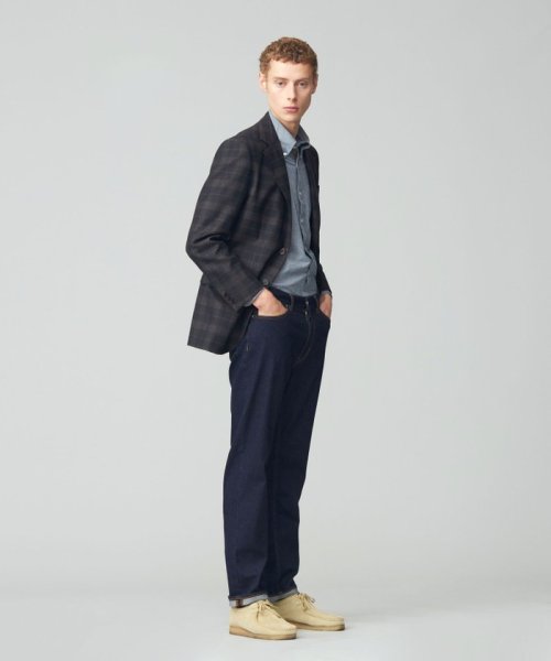 【ソフトタッチツイスト】モダンアイビーチェック ジャケット ソフトタッチツイスト