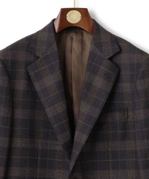 【ソフトタッチツイスト】モダンアイビーチェック ジャケット ソフトタッチツイスト