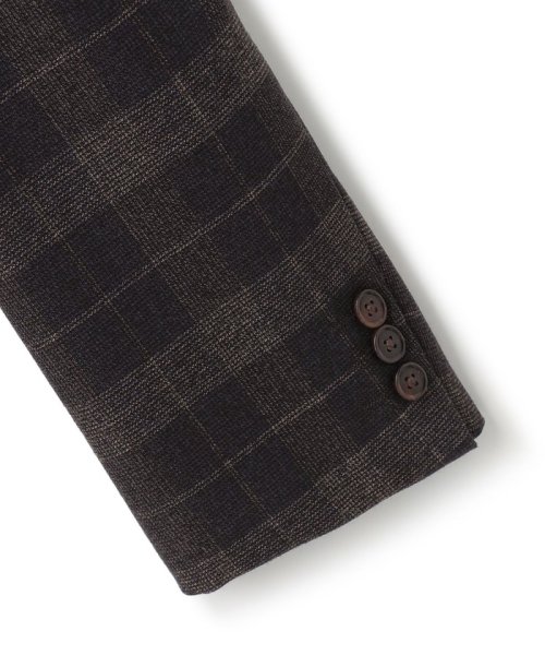 【ソフトタッチツイスト】モダンアイビーチェック ジャケット ソフトタッチツイスト