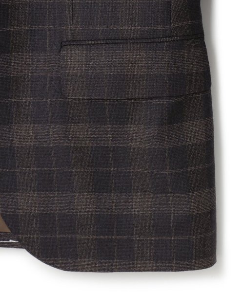 【ソフトタッチツイスト】モダンアイビーチェック ジャケット ソフトタッチツイスト