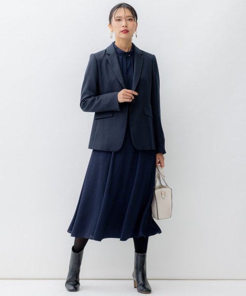 【洗える】バックサテンアムンゼン千鳥プリント スカート 