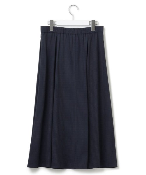 【洗える】バックサテンアムンゼン千鳥プリント スカート 