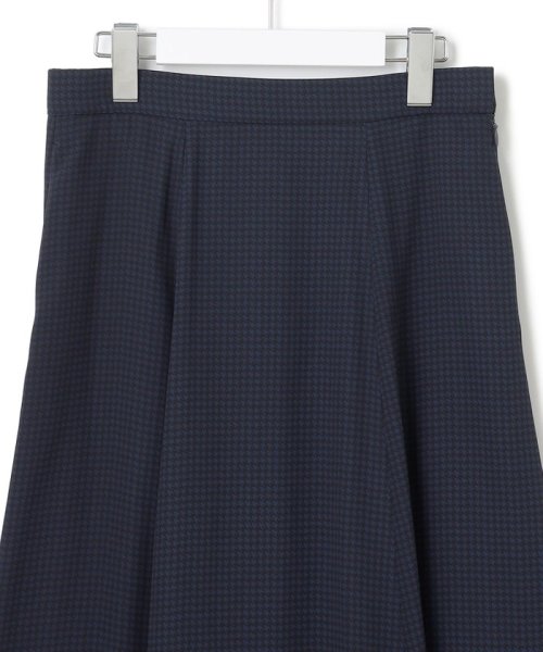 【洗える】バックサテンアムンゼン千鳥プリント スカート 