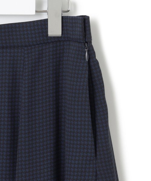 【洗える】バックサテンアムンゼン千鳥プリント スカート 