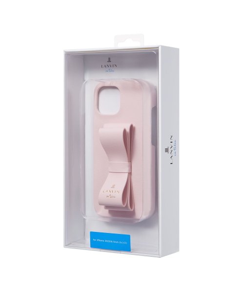LANVIN en Bleu(Smartphone case)(ランバンオンブルー（スマホケース）)/Slim Wrap Case Stand & Ring Ribbon for iPhone 15 [ Sakura Pink ]/img05