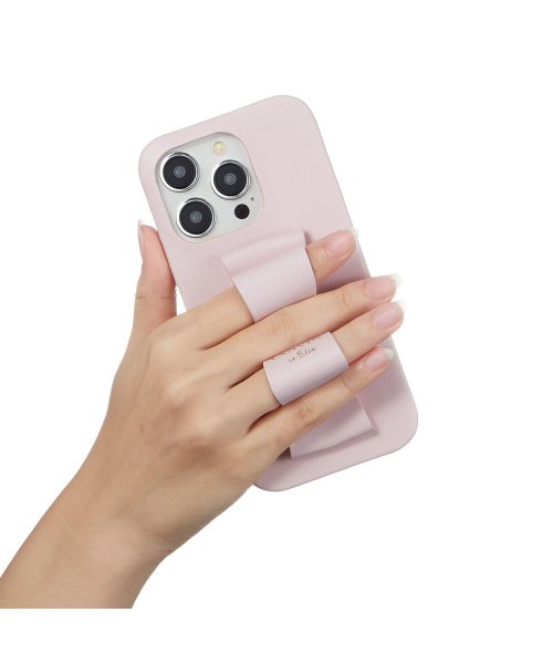 LANVIN en Bleu(Smartphone case)(ランバンオンブルー（スマホケース）)/Slim Wrap Case Stand & Ring Ribbon for iPhone 15 Pro [ Sakura Pink ]/img04