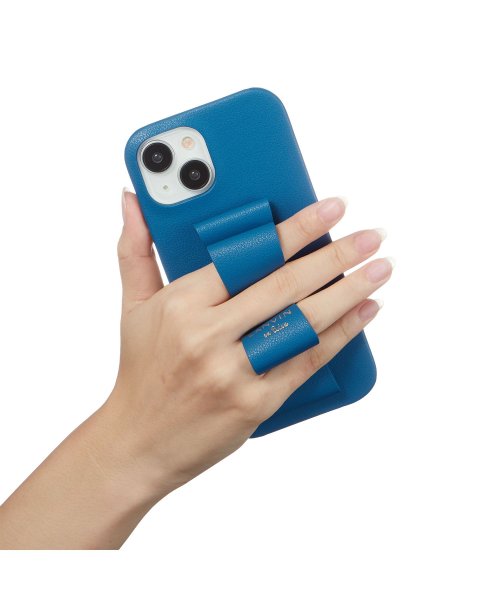 LANVIN en Bleu(Smartphone case)(ランバンオンブルー（スマホケース）)/Slim Wrap Case Stand & Ring Ribbon for iPhone 15 [ Navy ]/img04