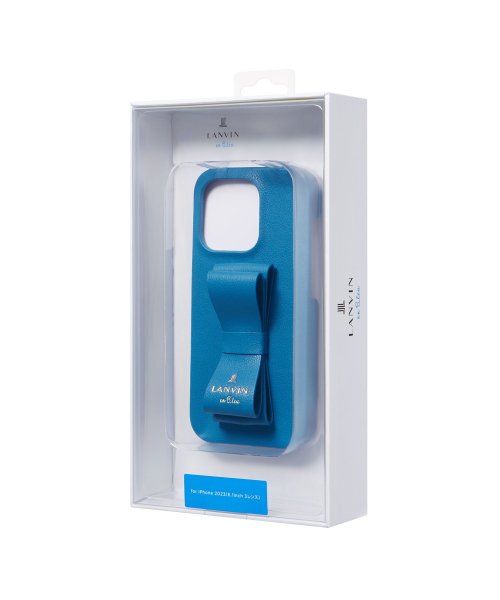 LANVIN en Bleu(Smartphone case)(ランバンオンブルー（スマホケース）)/Slim Wrap Case Stand & Ring Ribbon for iPhone 15 Pro [ Navy ]/img05