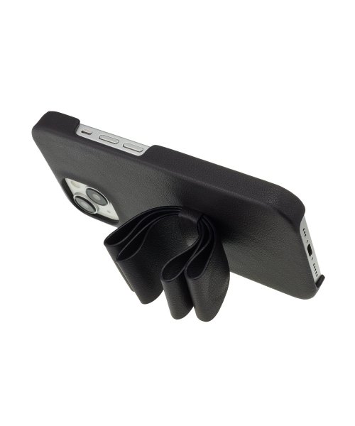 LANVIN en Bleu(Smartphone case)(ランバンオンブルー（スマホケース）)/Slim Wrap Case Stand & Ring Ribbon for iPhone 15 [ Black ]/img03