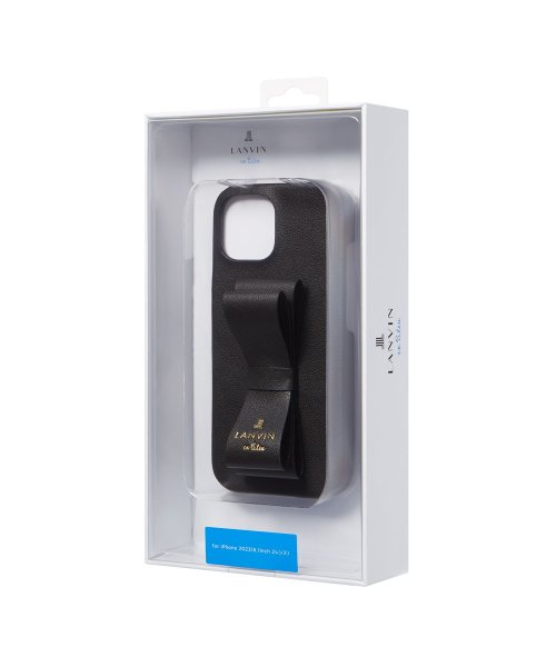 LANVIN en Bleu(Smartphone case)(ランバンオンブルー（スマホケース）)/Slim Wrap Case Stand & Ring Ribbon for iPhone 15 [ Black ]/img05