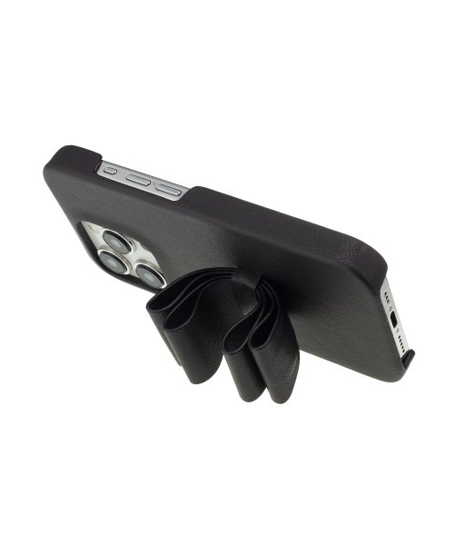 LANVIN en Bleu(Smartphone case)(ランバンオンブルー（スマホケース）)/Slim Wrap Case Stand & Ring Ribbon for iPhone 15 Pro [ Black ]/img03