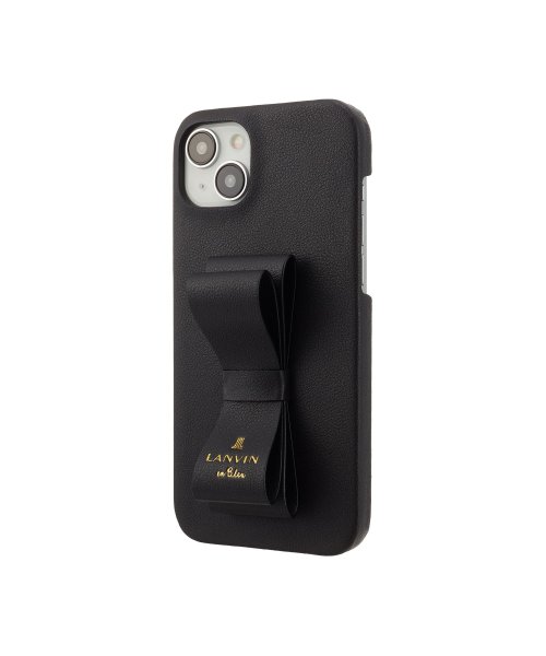 LANVIN en Bleu(Smartphone case)(ランバンオンブルー（スマホケース）)/Slim Wrap Case Stand & Ring Ribbon for iPhone 15 Plus [ Black ]/img01