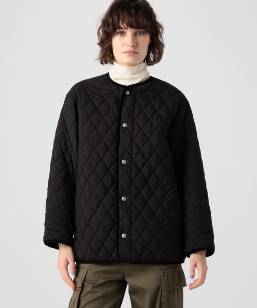 キルティング クルーネックジャケット 