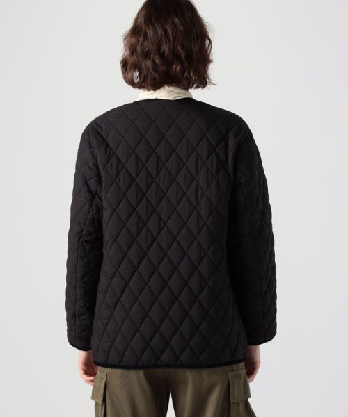 キルティング クルーネックジャケット 