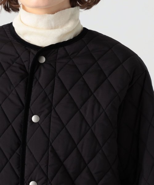 キルティング クルーネックジャケット 
