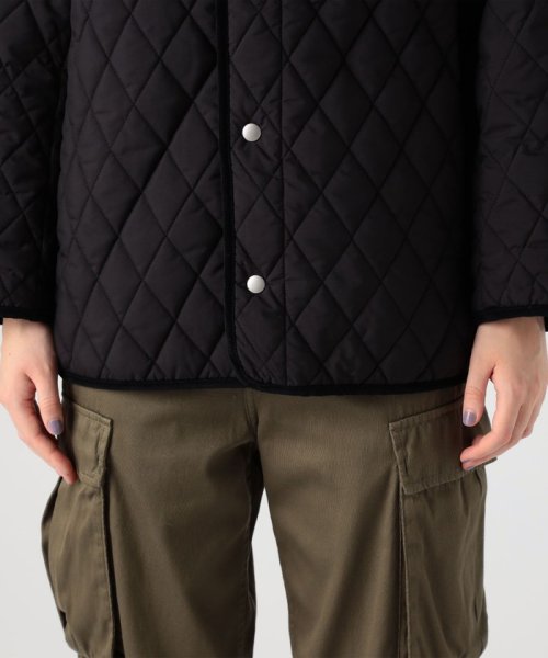 キルティング クルーネックジャケット 