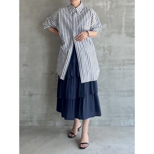 HELIOPOLE(エリオポール)/LINEN MIX ASYMMETRY TIERED SK/img06