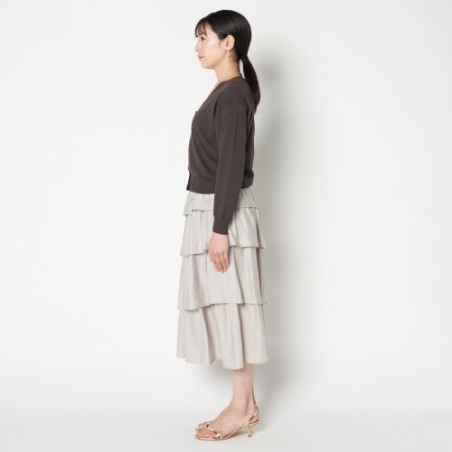 HELIOPOLE(エリオポール)/LINEN MIX ASYMMETRY TIERED SK/img09