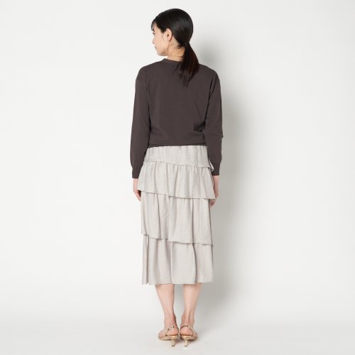 HELIOPOLE(エリオポール)/LINEN MIX ASYMMETRY TIERED SK/img10