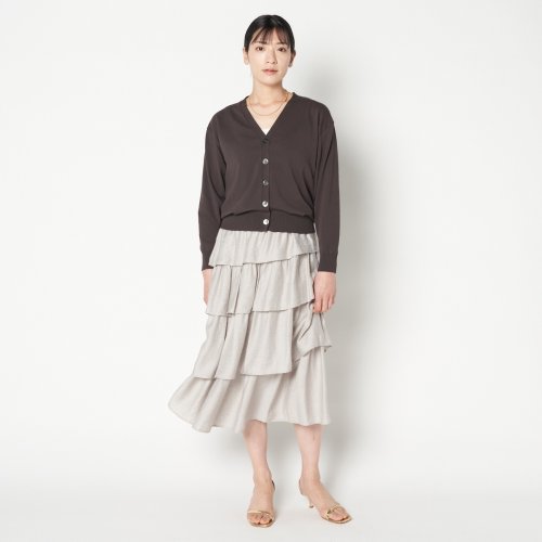 HELIOPOLE(エリオポール)/LINEN MIX ASYMMETRY TIERED SK/img11