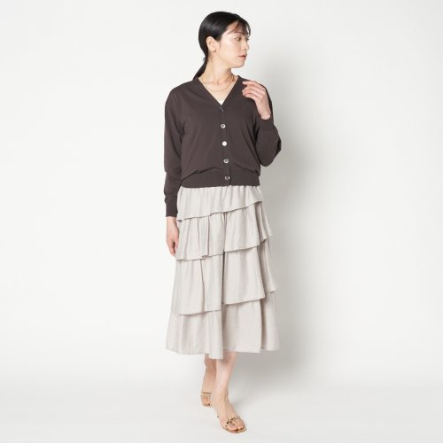 HELIOPOLE(エリオポール)/LINEN MIX ASYMMETRY TIERED SK/img12
