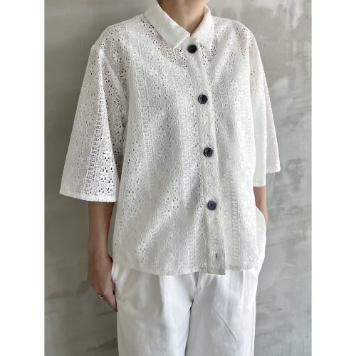 HELIOPOLE(エリオポール)/CUBA COLLAR GRS LACE SHIRT/img08