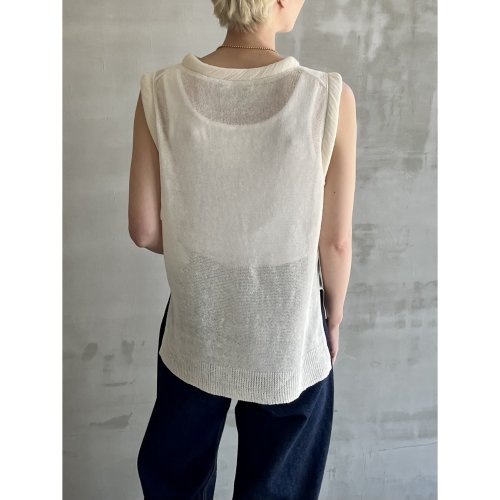 HELIOPOLE(エリオポール)/LINEN MIDDLEGAUGE CREW VEST/img08