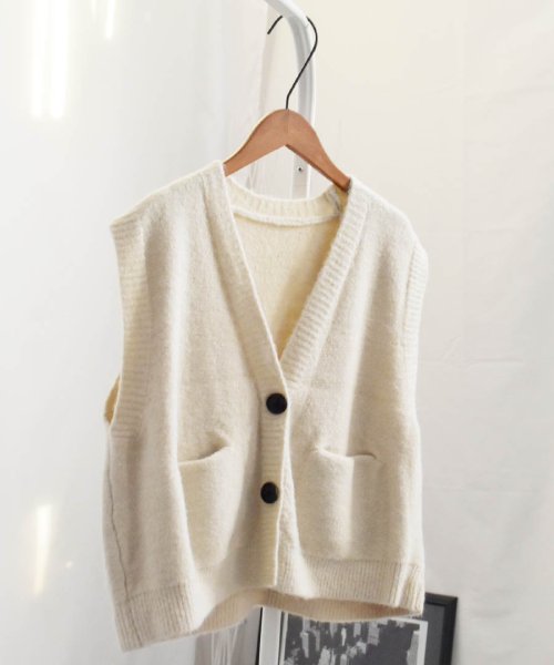 ARGO TOKYO(アルゴトウキョウ)/Rib Knit Vest 25110 リブニットベスト　リブニット　ニットベスト　ニットジレ/img03