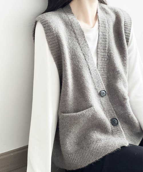 ARGO TOKYO(アルゴトウキョウ)/Rib Knit Vest 25110 リブニットベスト　リブニット　ニットベスト　ニットジレ/img08