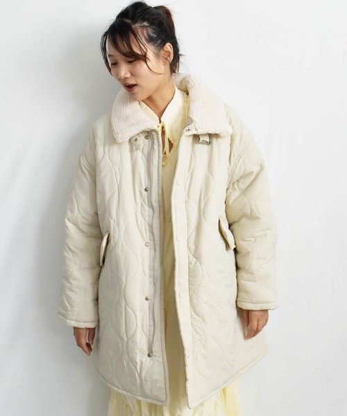 ARGO TOKYO(アルゴトウキョウ)/Boa Quilted Half Jacket 21107 ボアキルテイングハーフジャケット　ハーフジャケット　中綿ジャケット　ハーフコート　ボアコート　ボアジ/img21