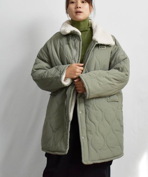 ARGO TOKYO(アルゴトウキョウ)/Boa Quilted Half Jacket 21107 ボアキルテイングハーフジャケット　ハーフジャケット　中綿ジャケット　ハーフコート　ボアコート　ボアジ/img32