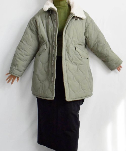 ARGO TOKYO(アルゴトウキョウ)/Boa Quilted Half Jacket 21107 ボアキルテイングハーフジャケット　ハーフジャケット　中綿ジャケット　ハーフコート　ボアコート　ボアジ/img35