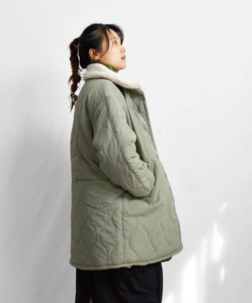 ARGO TOKYO(アルゴトウキョウ)/Boa Quilted Half Jacket 21107 ボアキルテイングハーフジャケット　ハーフジャケット　中綿ジャケット　ハーフコート　ボアコート　ボアジ/img36