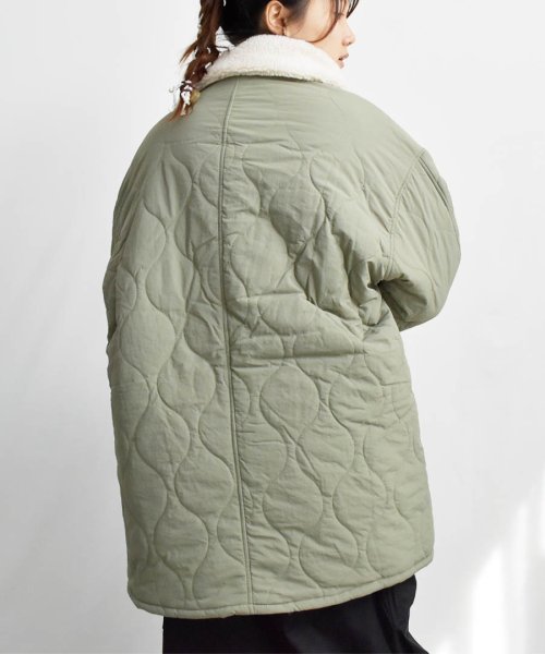 ARGO TOKYO(アルゴトウキョウ)/Boa Quilted Half Jacket 21107 ボアキルテイングハーフジャケット　ハーフジャケット　中綿ジャケット　ハーフコート　ボアコート　ボアジ/img39