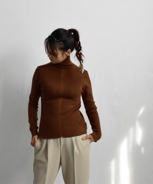 ARGO TOKYO(アルゴトウキョウ)/Center Line High－neck Layered Knit 25109　センターラインハイネックレイヤードニット　レイヤードニット　ハイネックニット　/img06