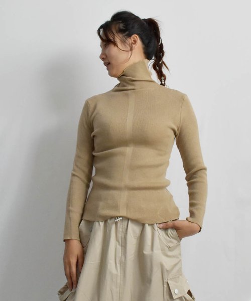 ARGO TOKYO(アルゴトウキョウ)/Center Line High－neck Layered Knit 25109　センターラインハイネックレイヤードニット　レイヤードニット　ハイネックニット　/img27