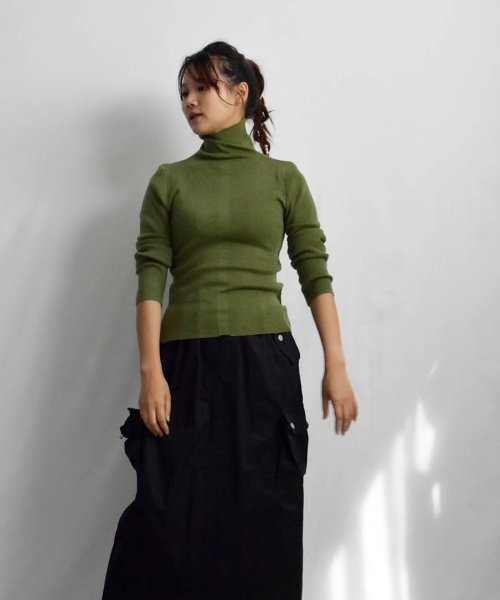 ARGO TOKYO(アルゴトウキョウ)/Center Line High－neck Layered Knit 25109　センターラインハイネックレイヤードニット　レイヤードニット　ハイネックニット　/img42