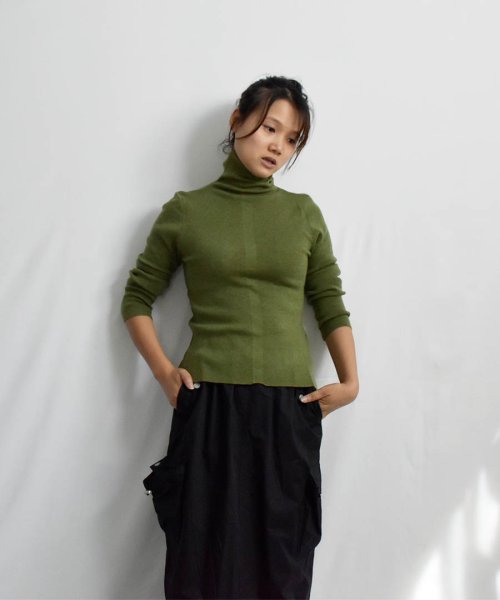 ARGO TOKYO(アルゴトウキョウ)/Center Line High－neck Layered Knit 25109　センターラインハイネックレイヤードニット　レイヤードニット　ハイネックニット　/img55